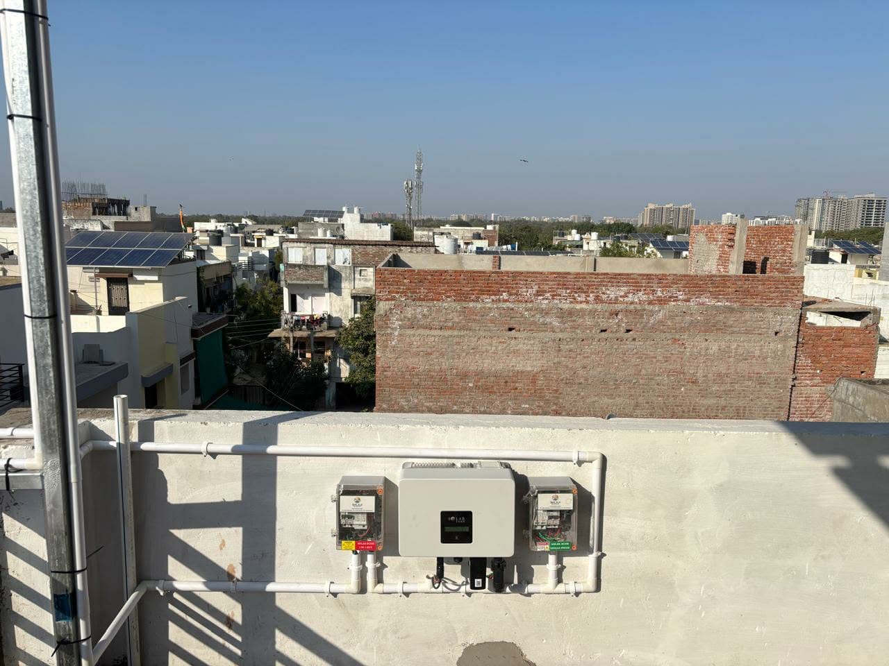 Rooftop inverter installation